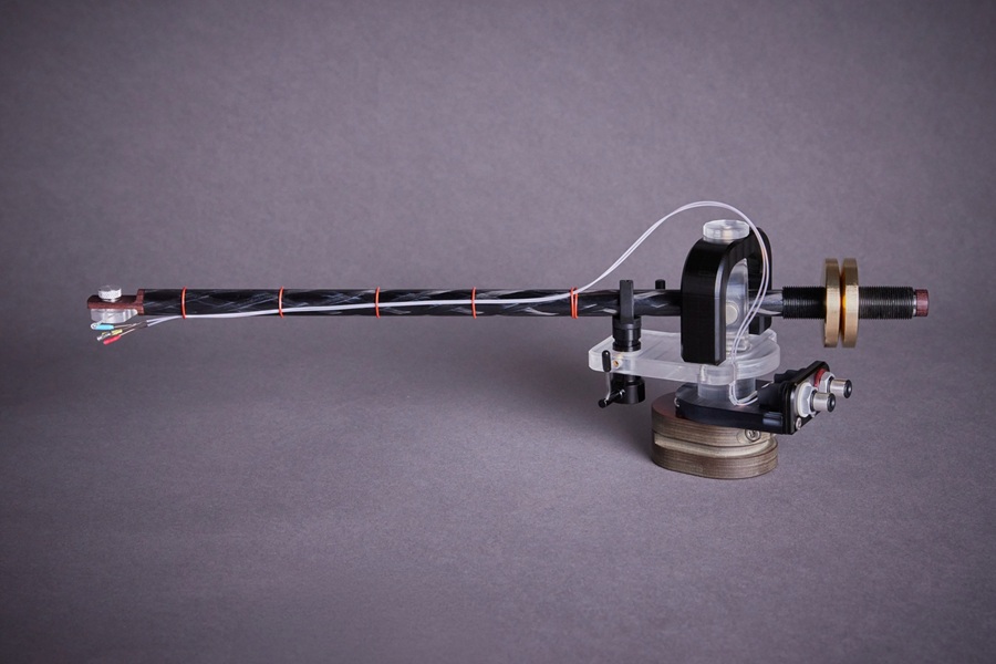 Tone arm flex, right side view
